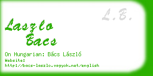 laszlo bacs business card