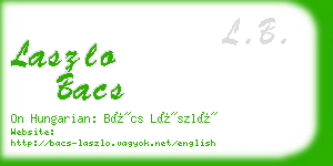 laszlo bacs business card